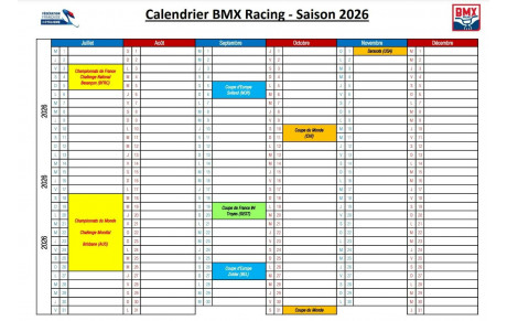 Calendrier BMX 2026